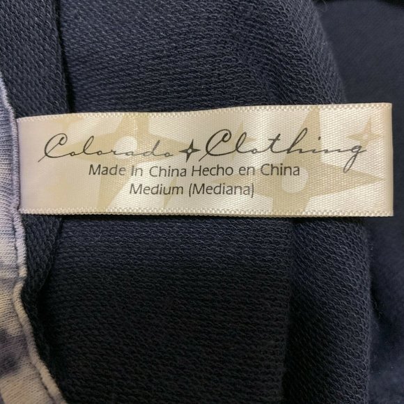 Colorado Clothing Medium Navy Tie Dye Zip Hoodie Sweatshirt - Picture 4 of 5